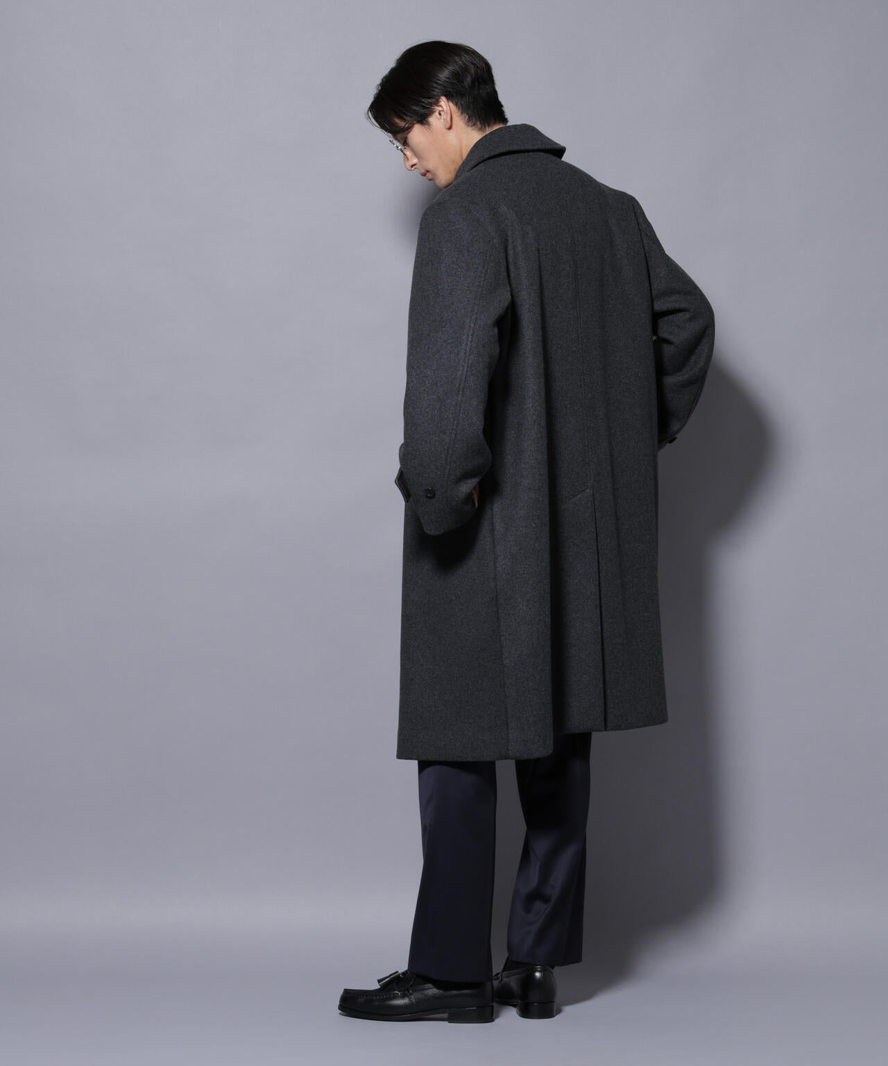 ウールカシミヤメルトンシングルコート