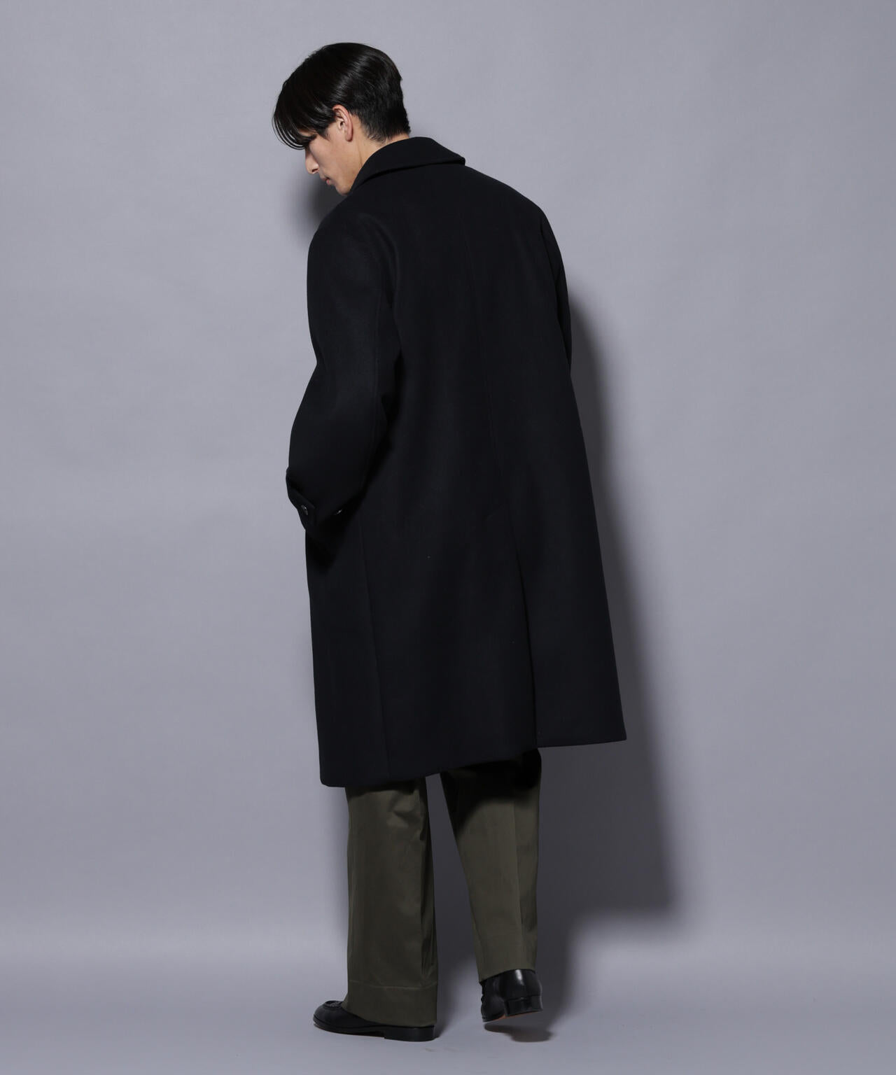 ウールカシミヤメルトンシングルコート