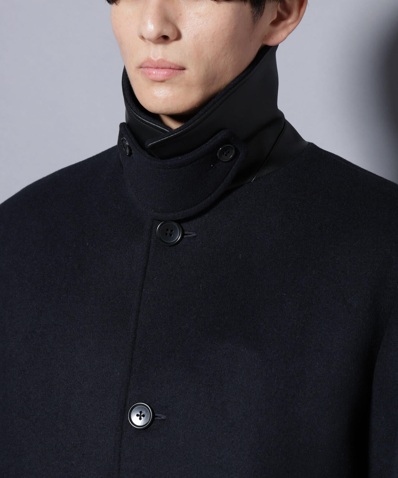 ウールカシミヤメルトンシングルコート