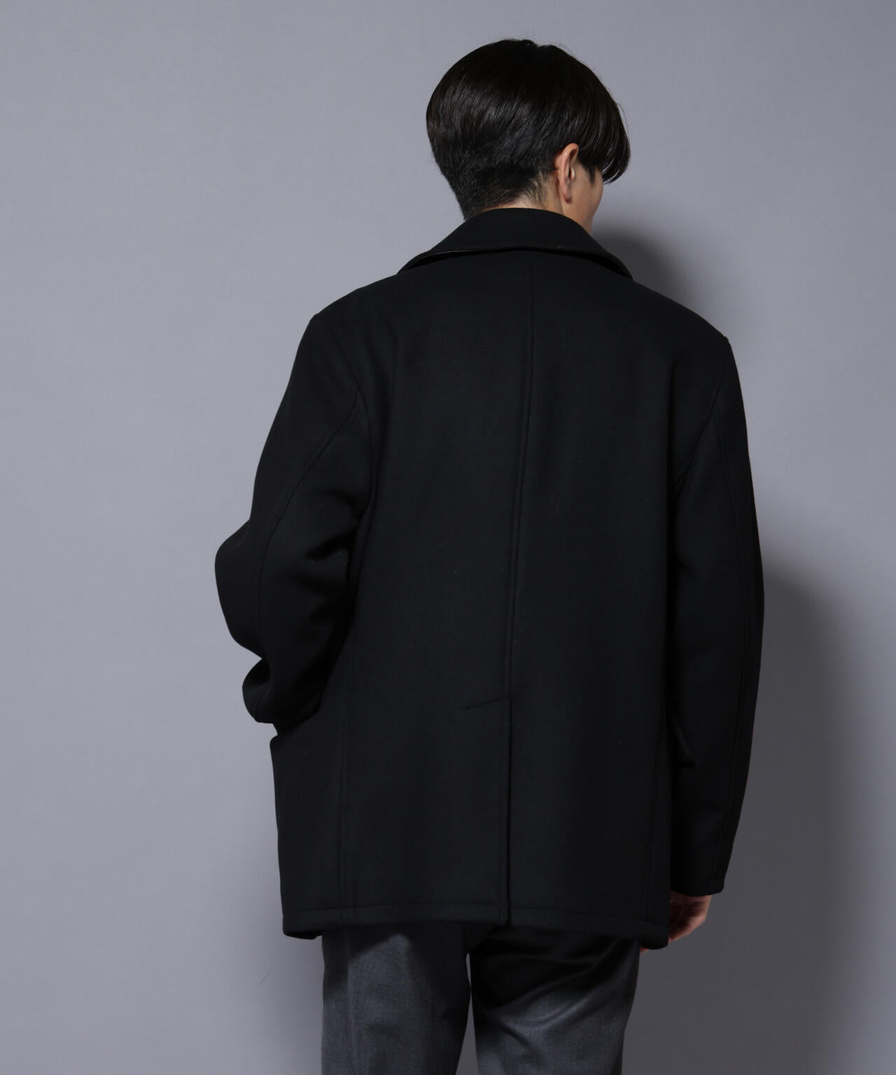 ウールカシミヤメルトンPコート