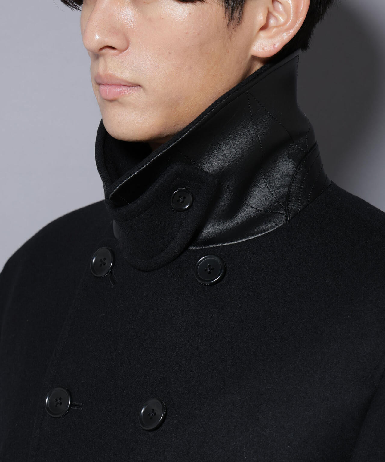 ウールカシミヤメルトンPコート