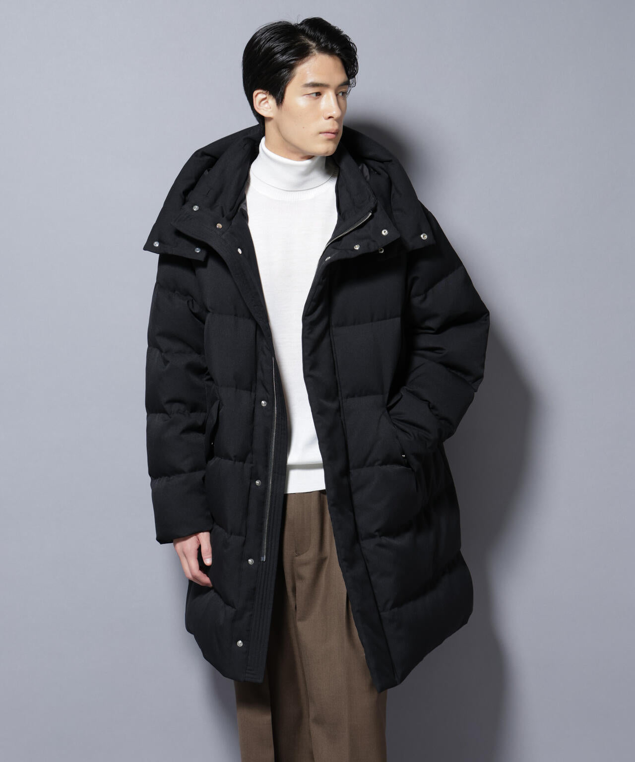 「西川ダウン(R)」フェイクファーカラーサージロングダウン