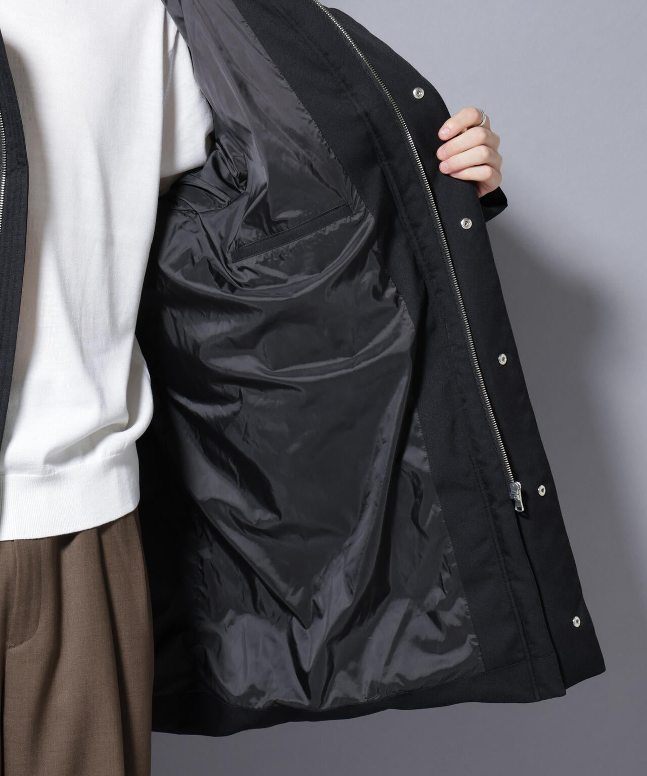 「西川ダウン(R)」フェイクファーカラーサージロングダウン