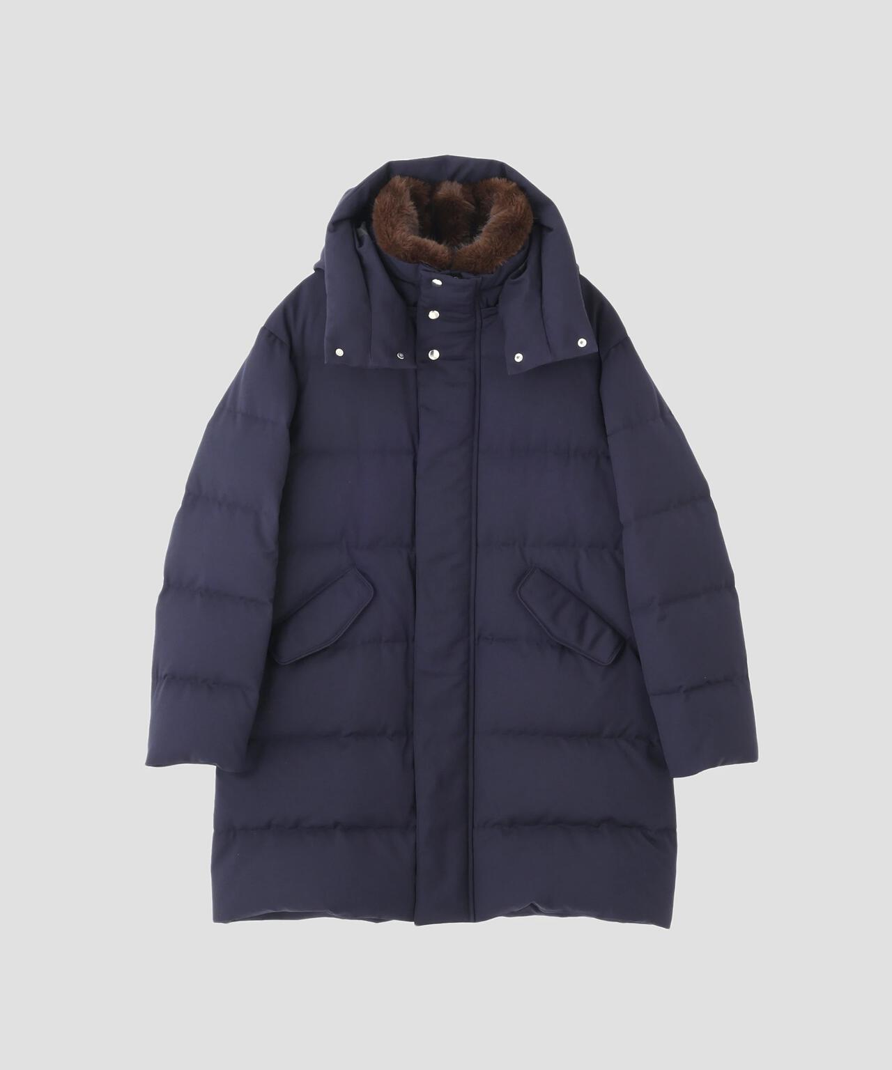 「西川ダウン(R)」フェイクファーカラーサージロングダウン