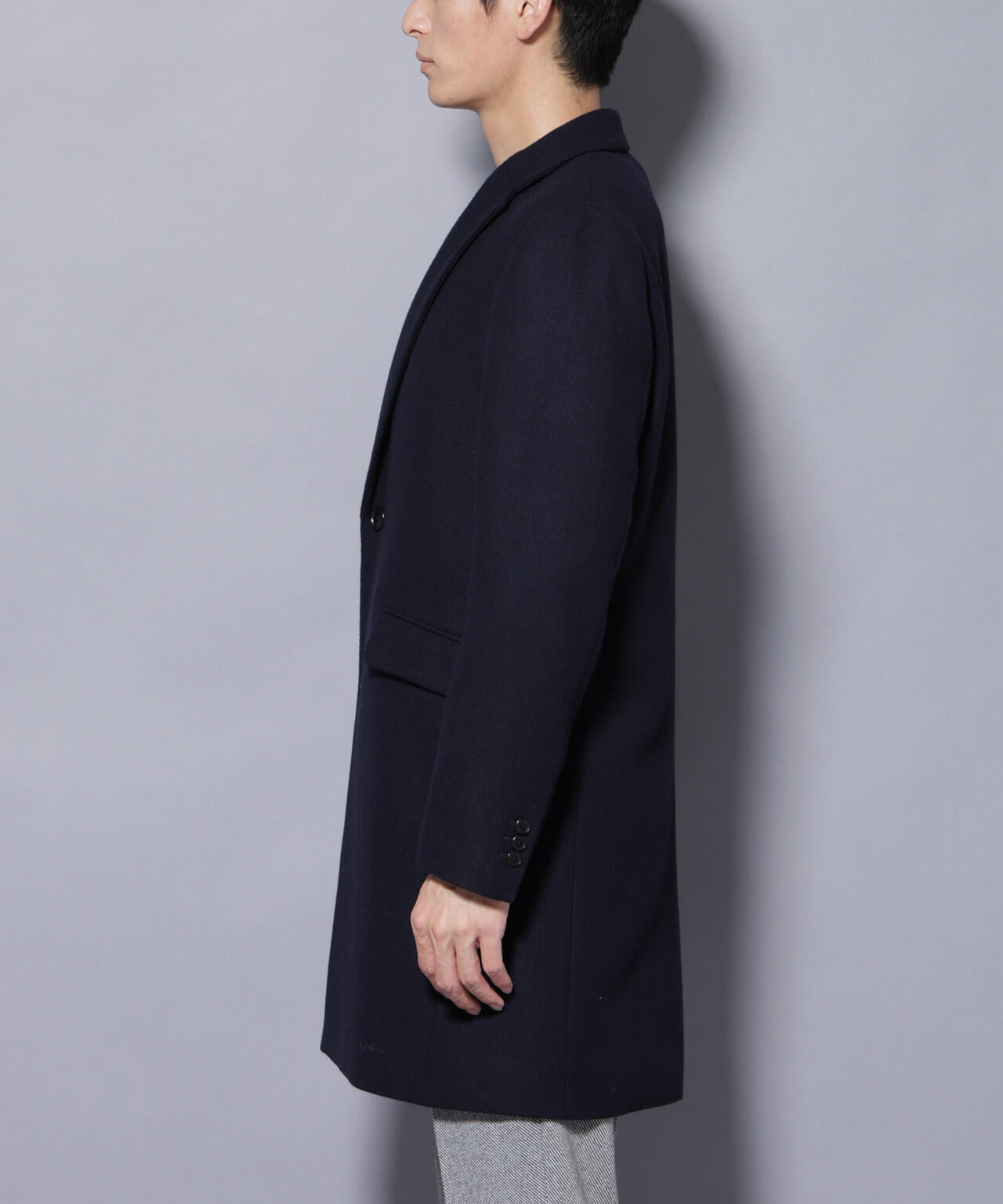 ウール/Nメルトンチェスターコート