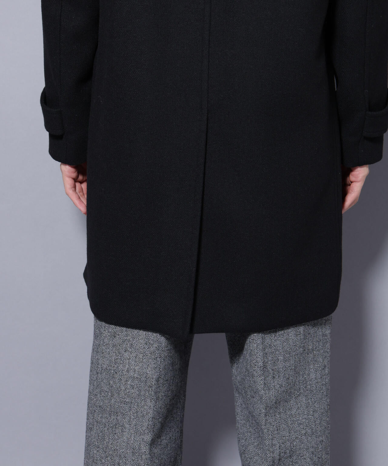 ウール/Nメルトンステンカラーコート