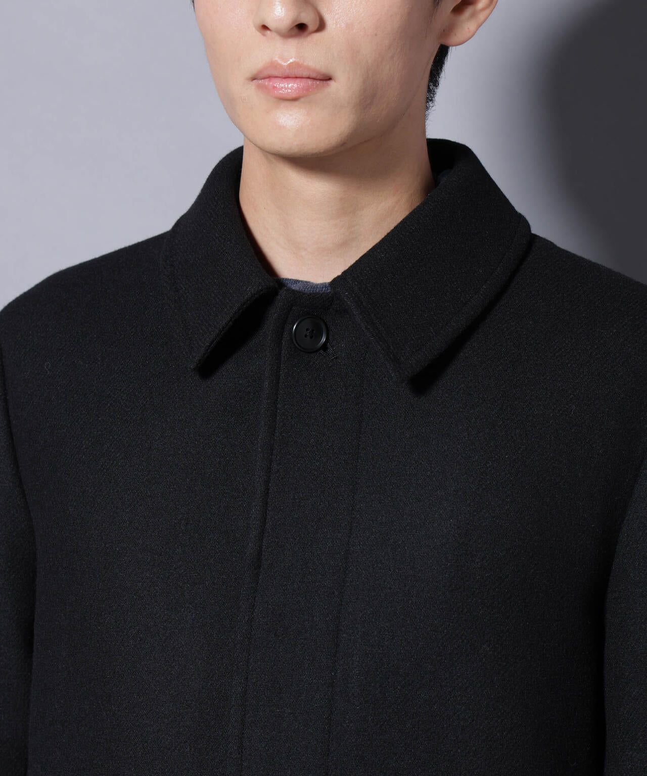 ウール/Nメルトンステンカラーコート