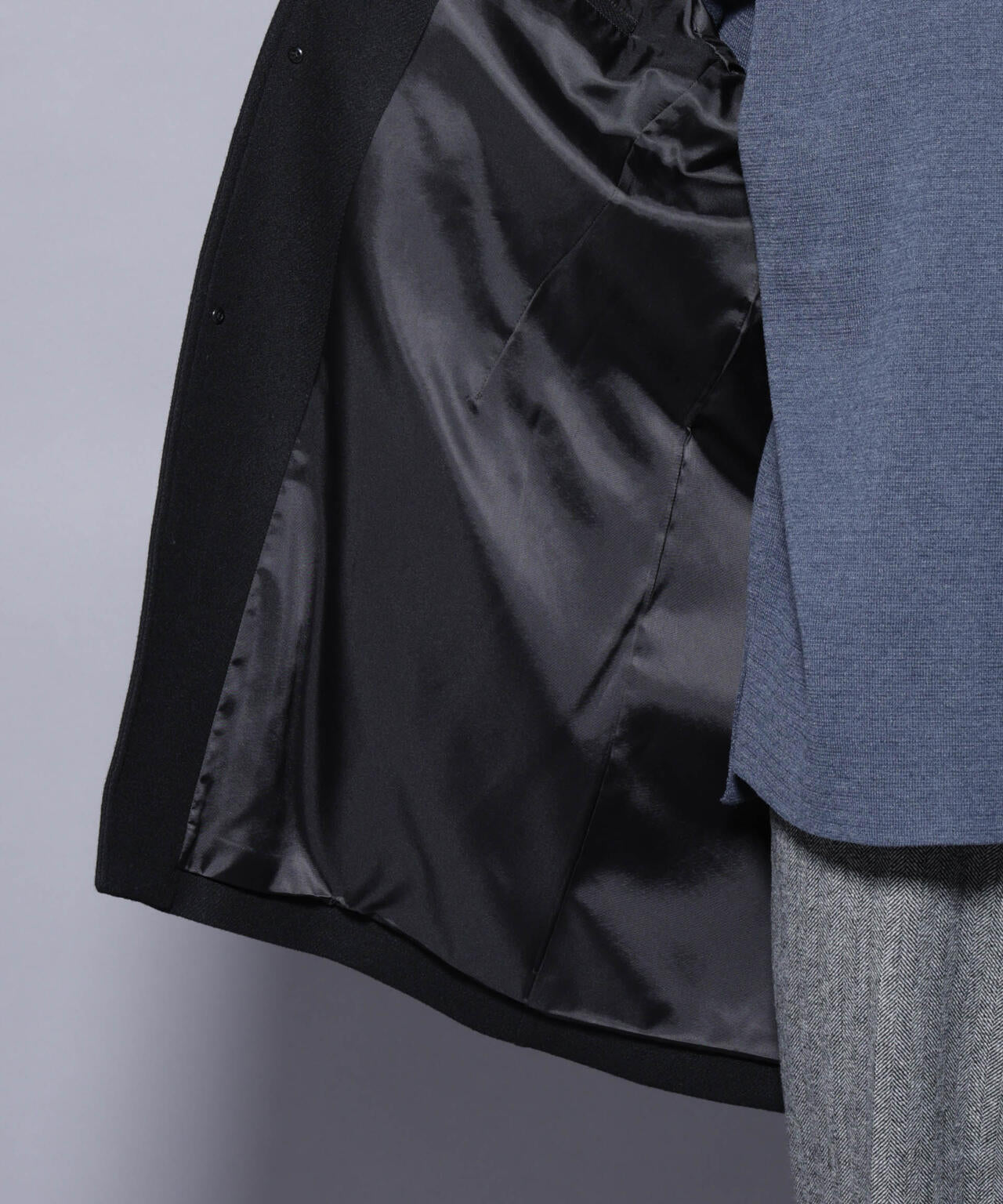 ウール/Nメルトンステンカラーコート