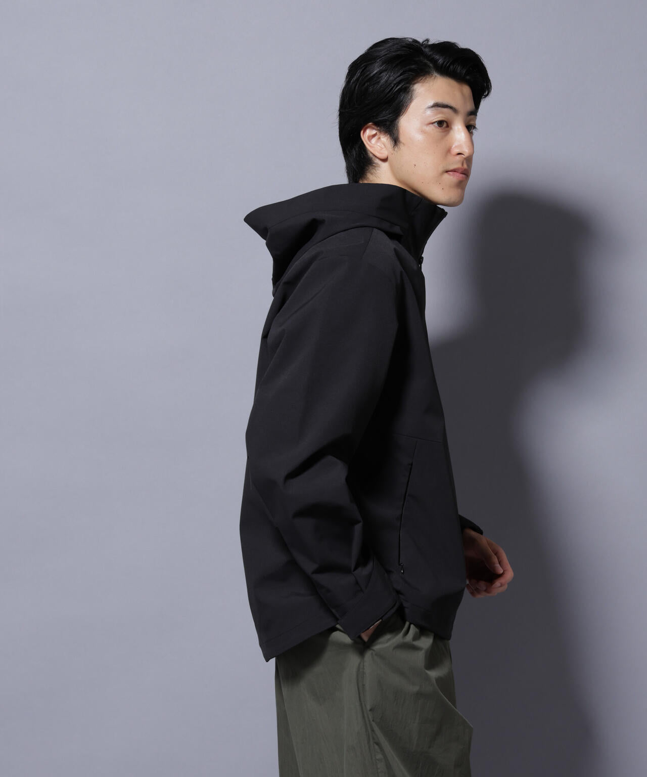 3レイヤーフーディブルゾン