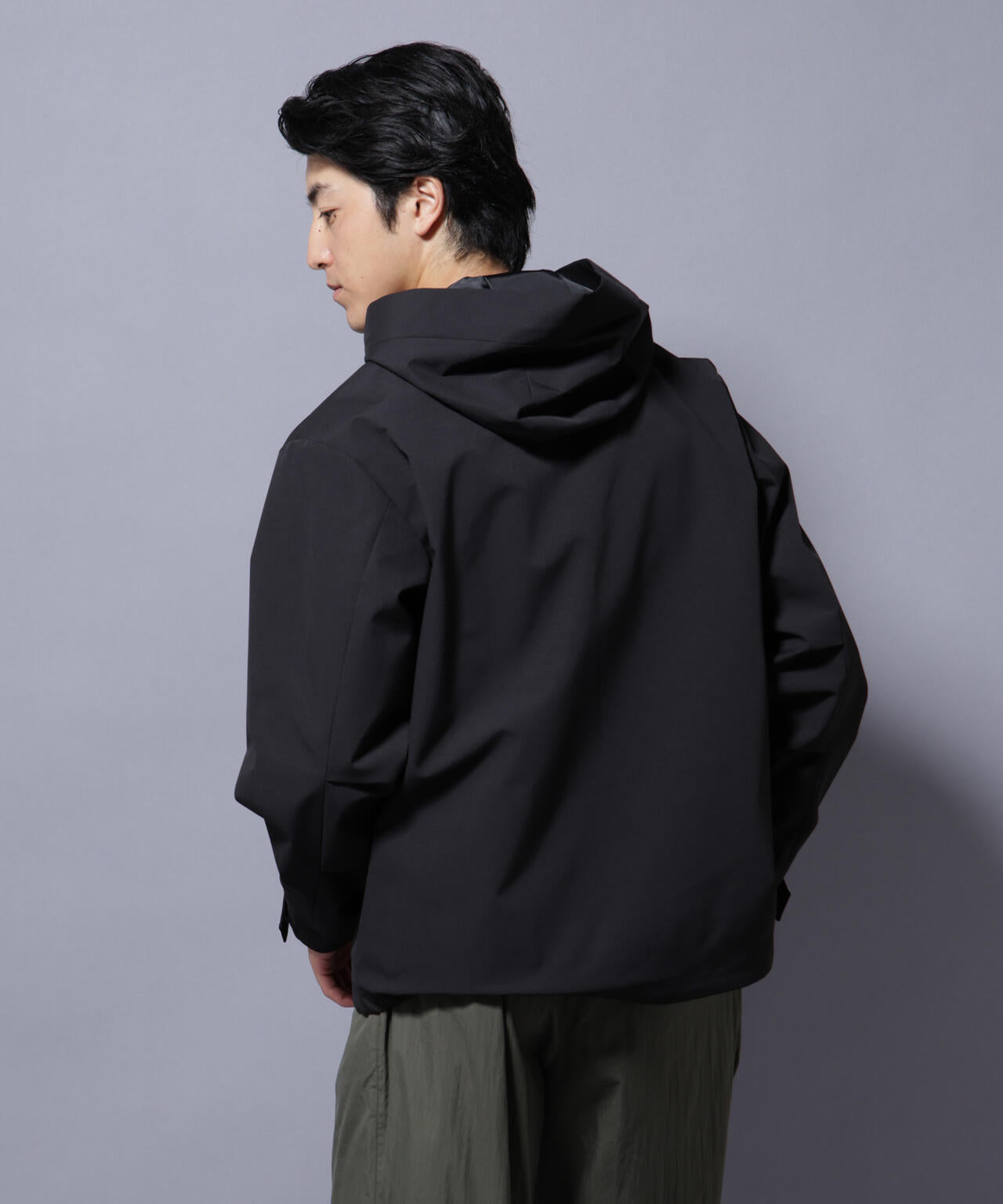 3レイヤーフーディブルゾン