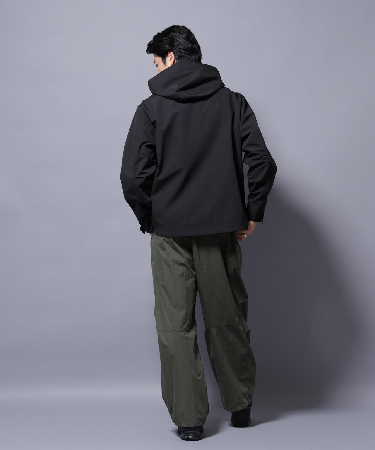 3レイヤーフーディブルゾン