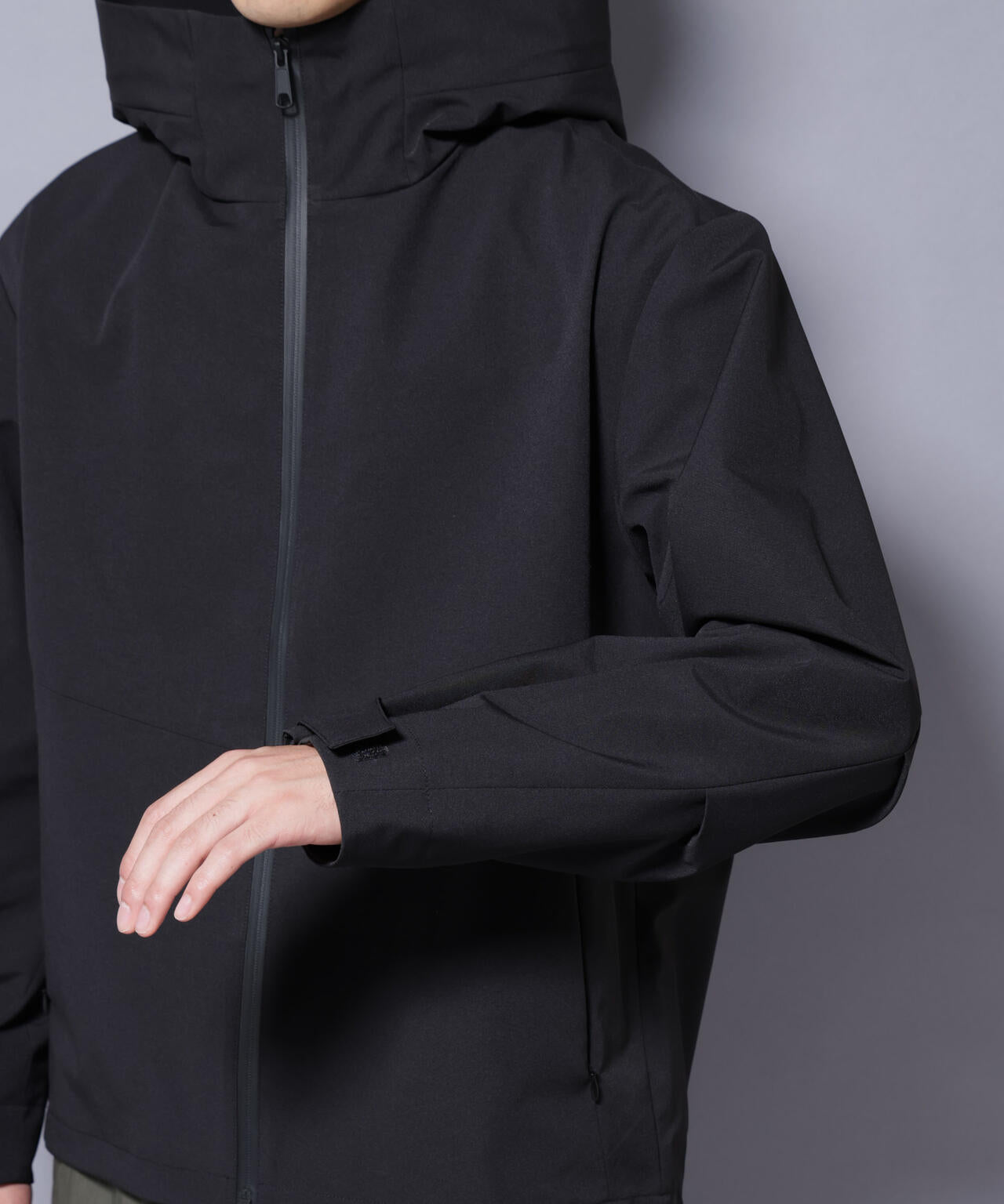 3レイヤーフーディブルゾン