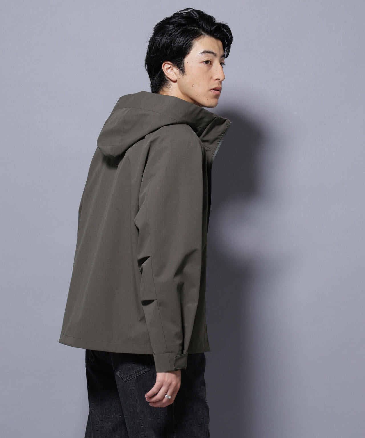 3レイヤーフーディブルゾン