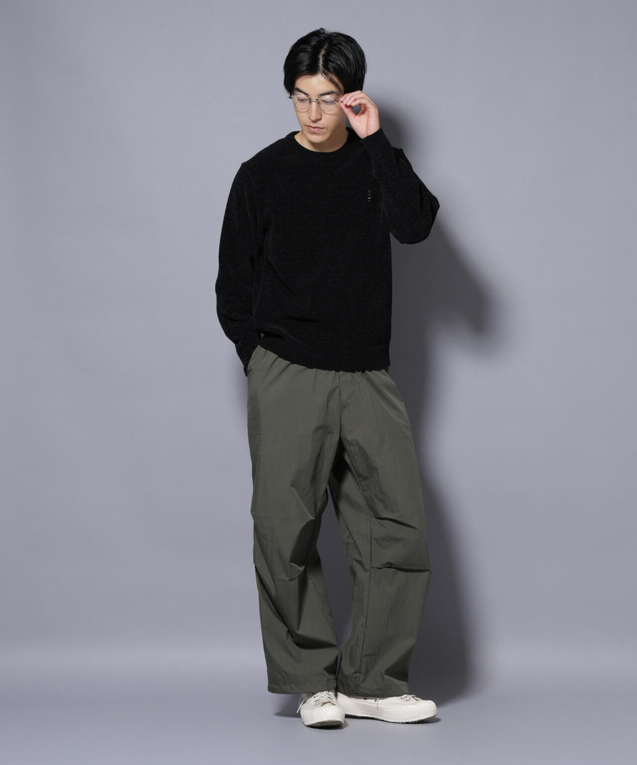 ナノベアモールニットクルーネック 1