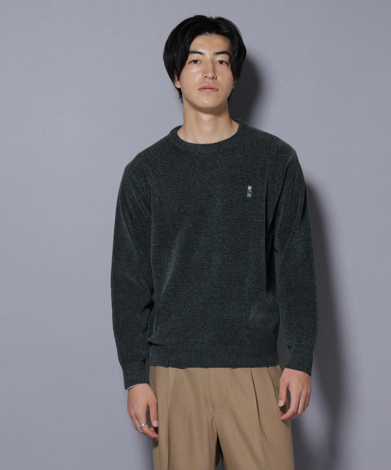 ナノベアモールニットクルーネック 1