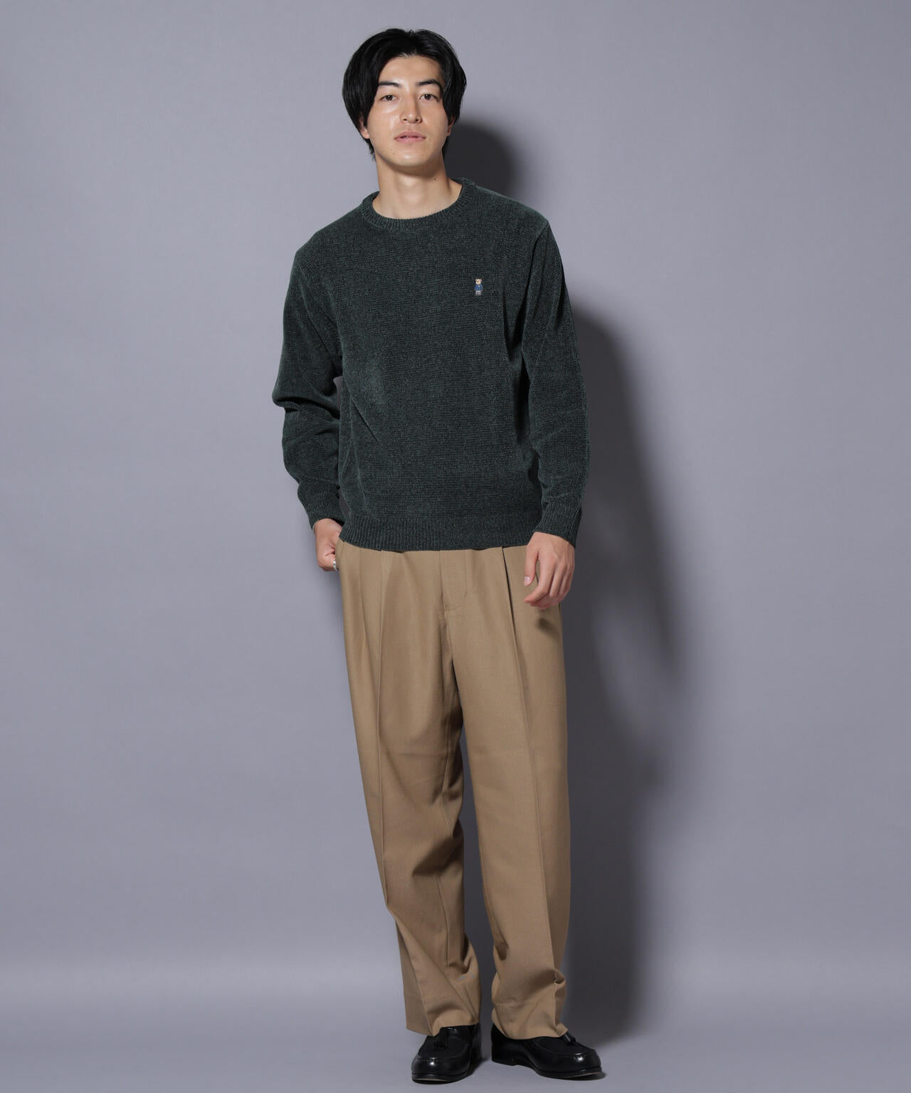 ナノベアモールニットクルーネック 1