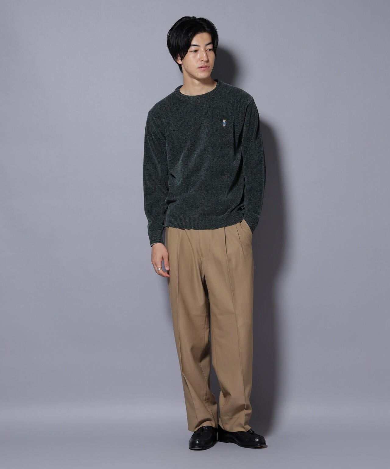 ナノベアモールニットクルーネック 1