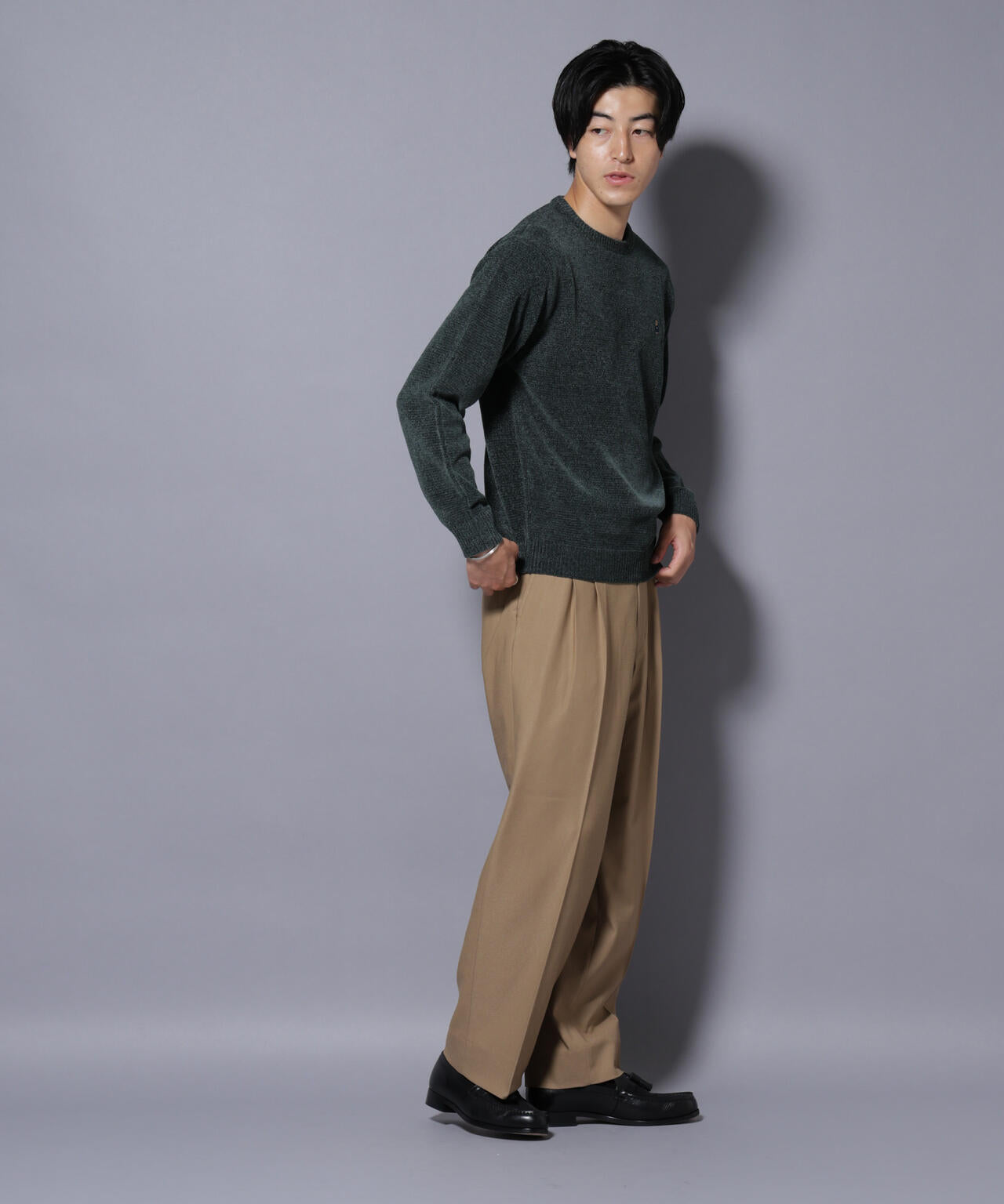 ナノベアモールニットクルーネック 1