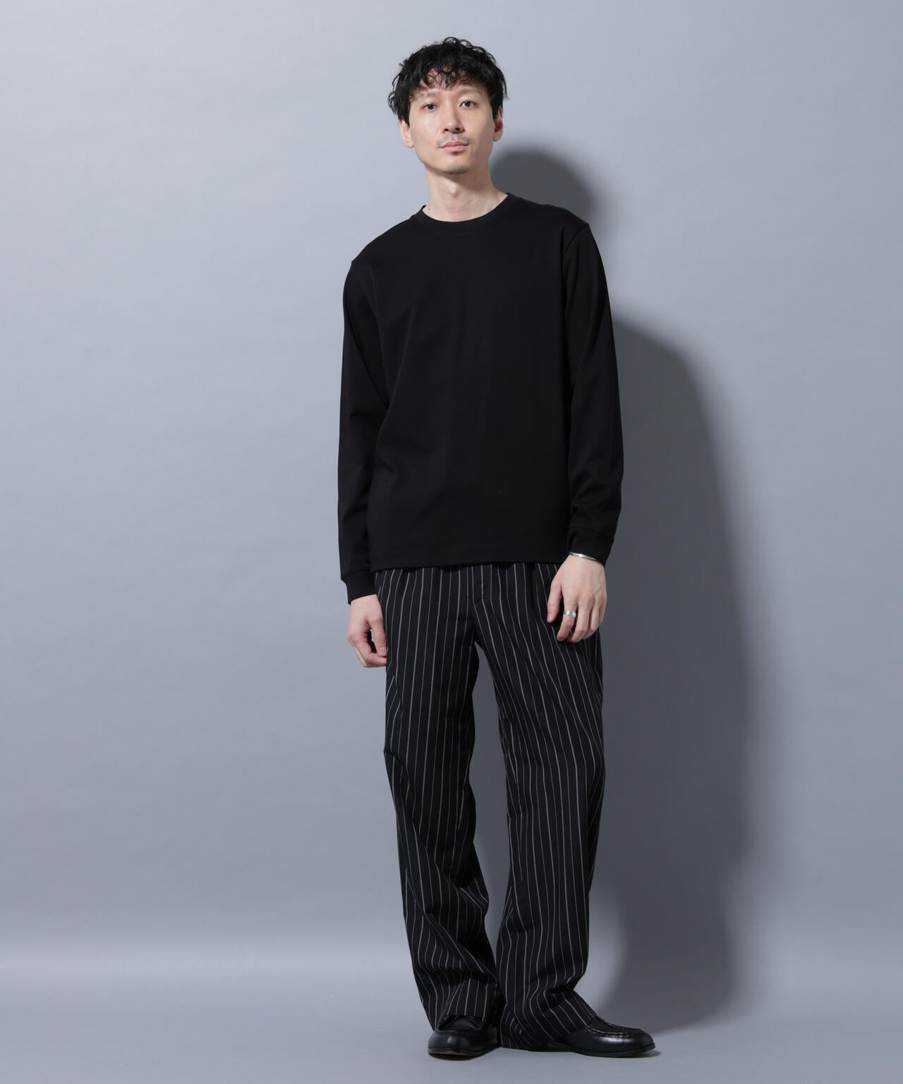 アンチスメルクルーネックTシャツ 長袖