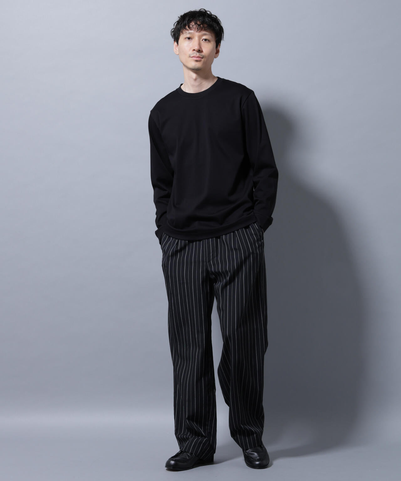 アンチスメルクルーネックTシャツ 長袖