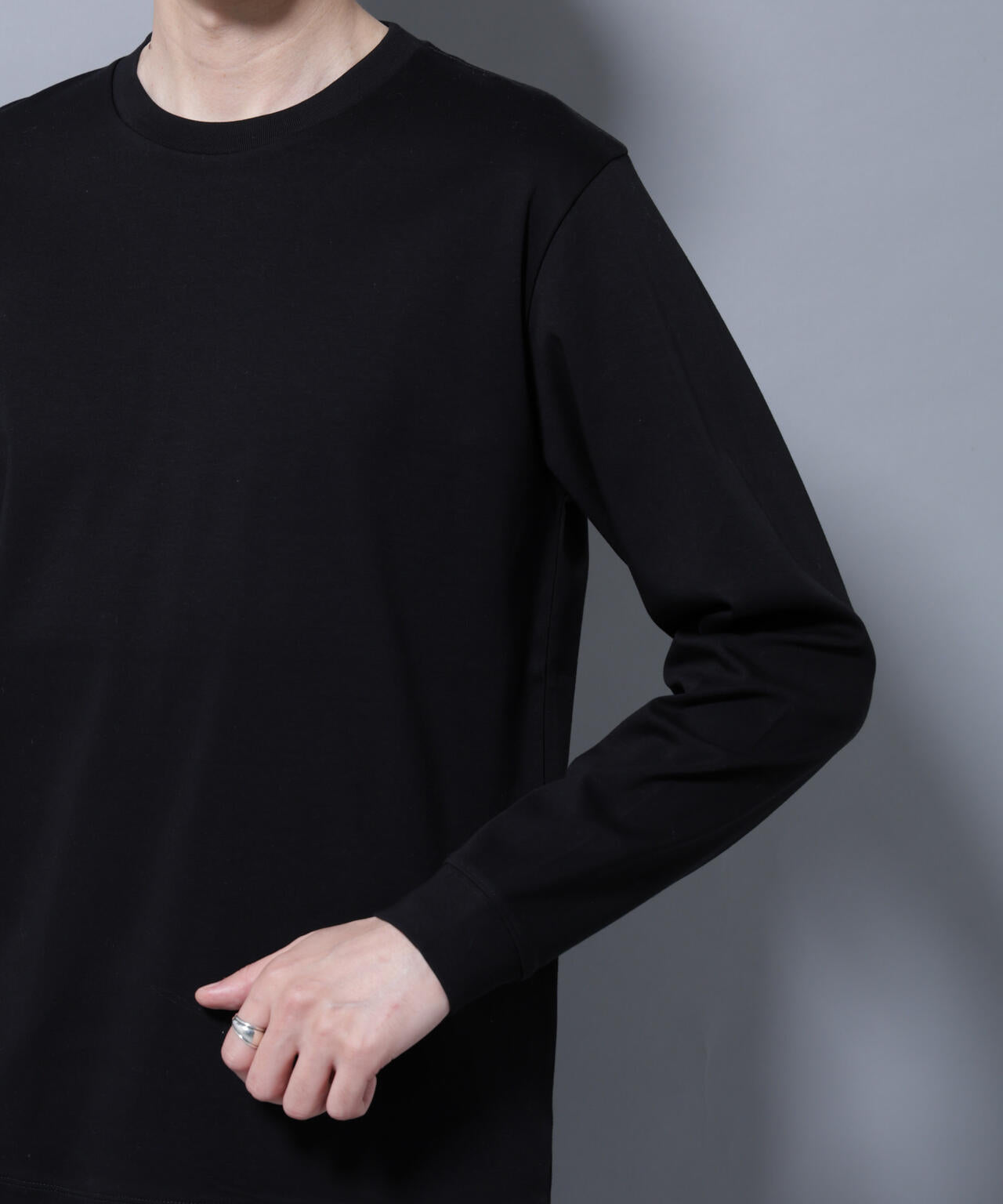 アンチスメルクルーネックTシャツ 長袖