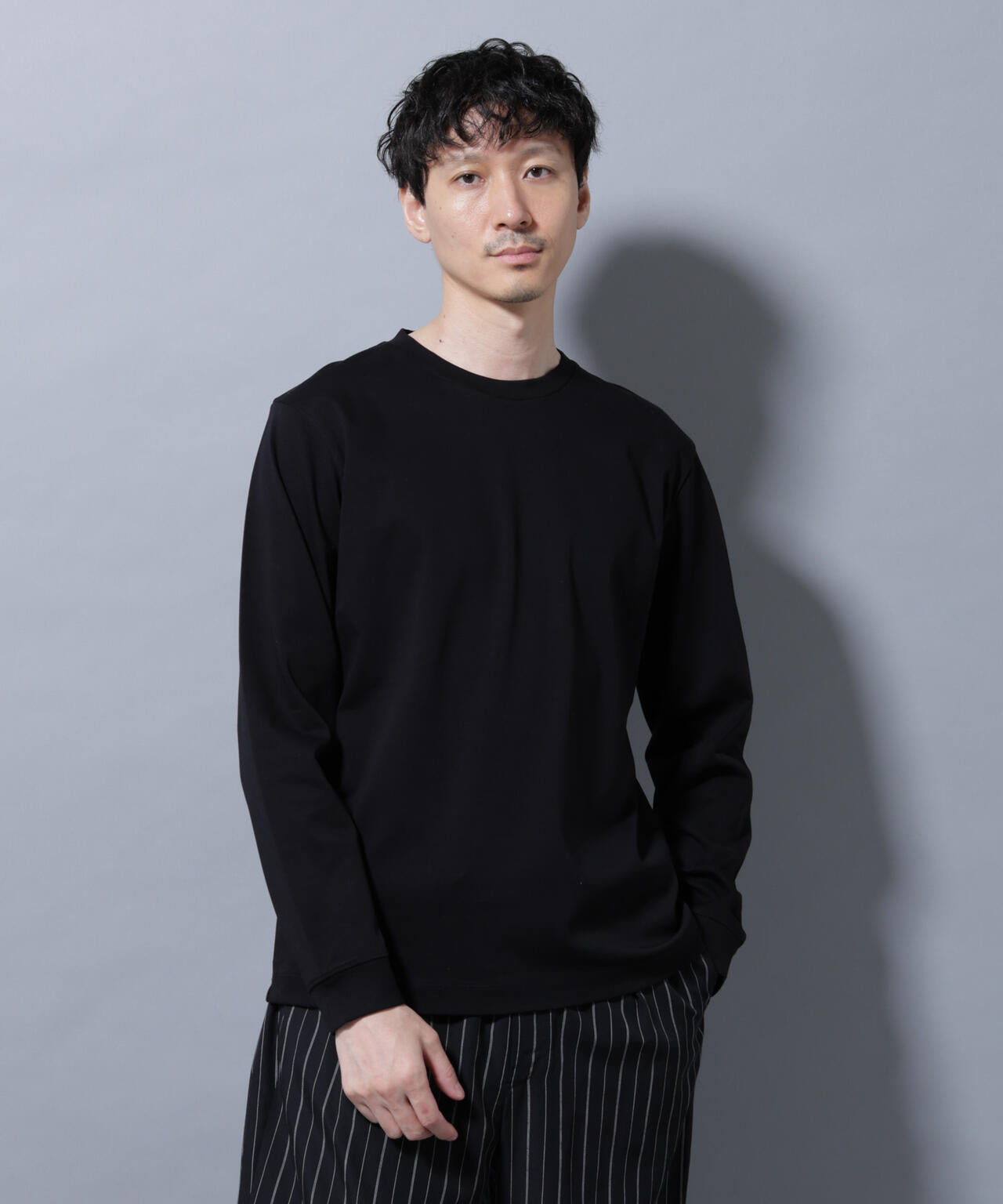 アンチスメルクルーネックTシャツ 長袖