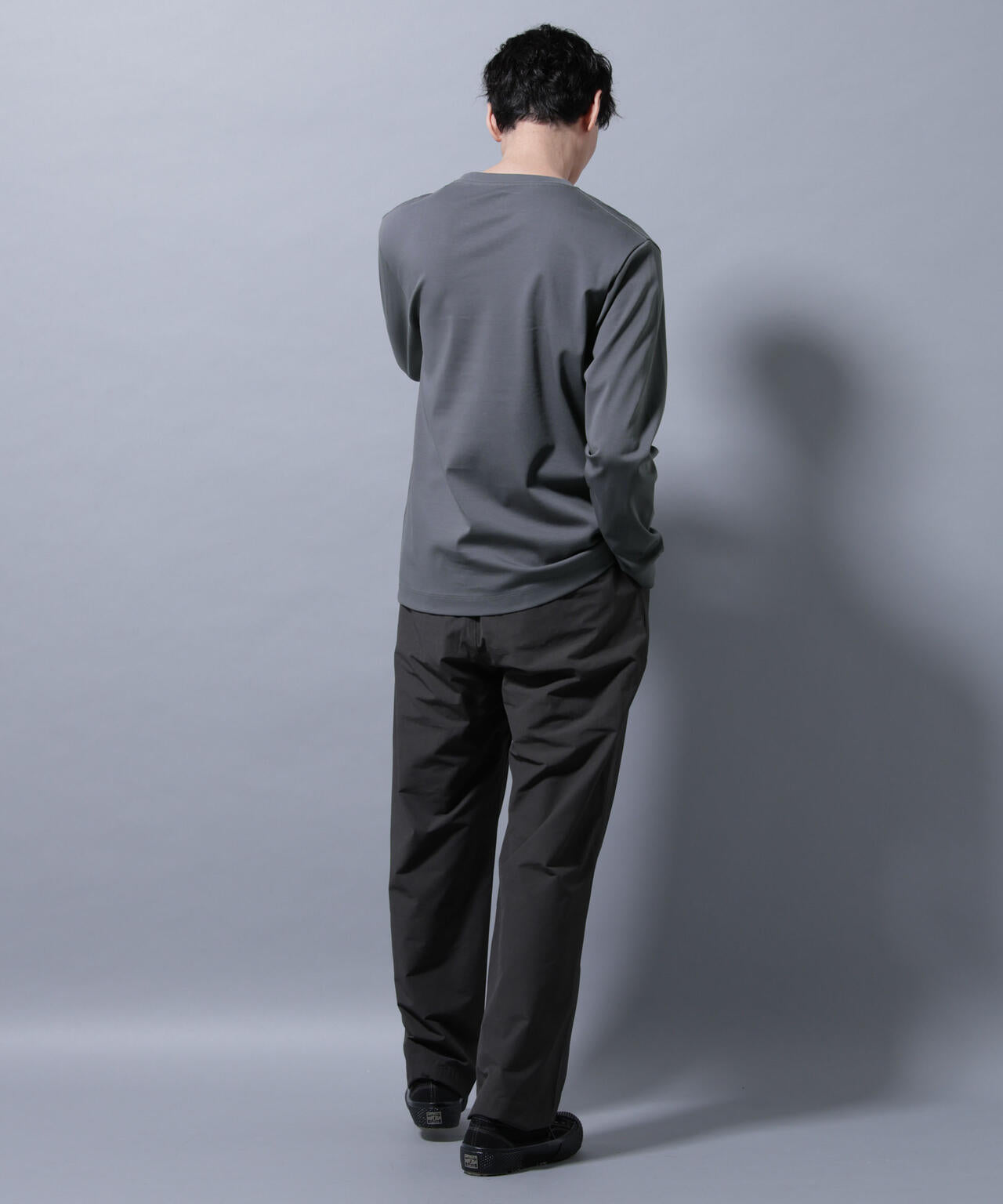 アンチスメルクルーネックTシャツ 長袖