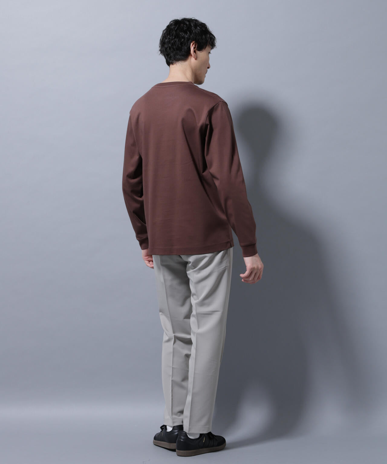 アンチスメルクルーネックTシャツ 長袖